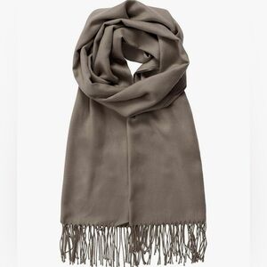 Unisex Large Lightweight Soft Silky Real Cashmere Shawl Wrap Scarf -grey